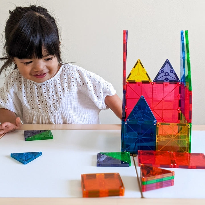 Clear Colors 32 Piece Magna-Tiles Set